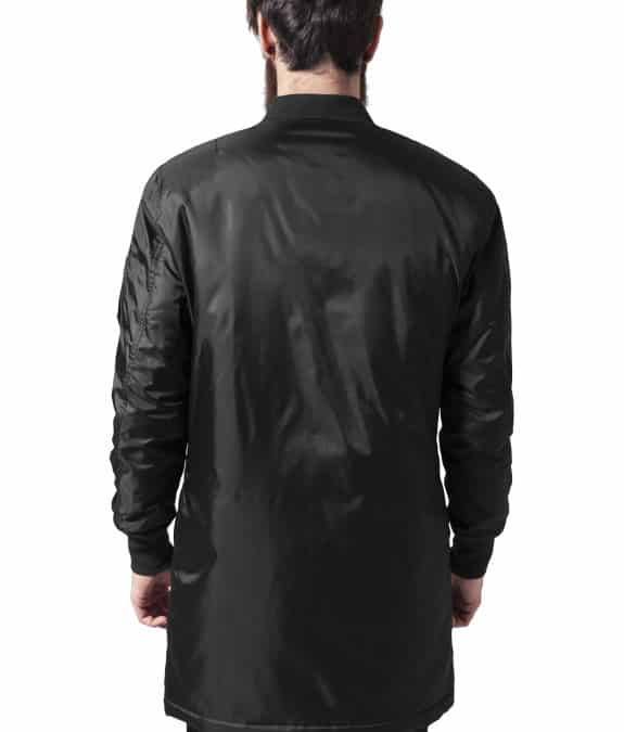 Long Bomber Jacket Black1